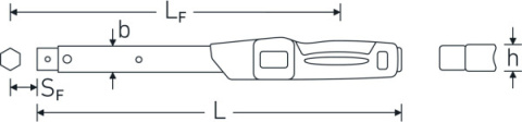 Torque wrench 130-650 Nm MANOSKOP® 730N/II/65 with ratchet head 3/4" and ends adaptor 22x28 mm Torque wrench 130-650 Nm MANOSKOP® 730N/II/65 with ratchet head 3/4" and ends adaptor 22x28 mm