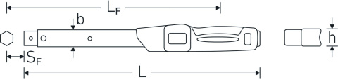 Klucz dynamometryczny 40-200 Nm MANOSKOP® 730N/20 - 1/2" z grzechotką 1/2" Klucz dynamometryczny 40-200 Nm MANOSKOP® 730N/20 - 1/2" z grzechotką 1/2"