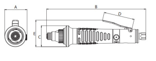 Wkrętak pneumatyczny (prosty) 3,5 - 8Nm z mechanizmem ''Push to Start'' z serii DSE I - Straight