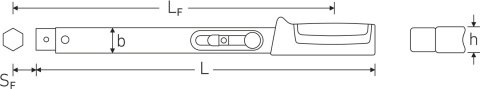Klucz dynamometryczny 80-400 N·m 730 Quick/40 z grzechotką 3/4" i uchwytem na wtykowe końcówki narzędziowe 14x18 mm Klucz dynamometryczny 80-400 N·m 730 Quick/40 z grzechotką 3/4" i uchwytem na wtykowe końcówki narzędziowe 14x18 mm