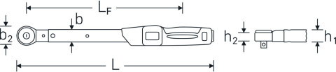 Torque wrench 80-400 Nm MANOSKOP® 730NR/40 FK with pernamently attached fine-tooth ratchet 3/4" Torque wrench 80-400 Nm MANOSKOP® 730NR/40 FK with pernamently attached fine-tooth ratchet 3/4"