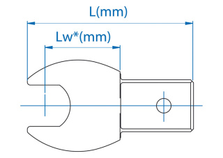 Końcówka wtykowa płaska 9x12 mm, 11mm - King Tony - 34501111M