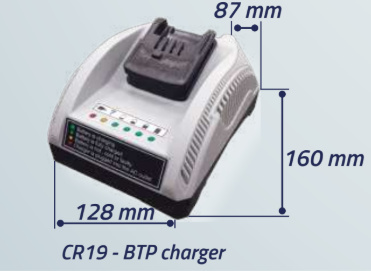 Charged dedicated for battery tools BSTA, BSTP series, model CR19-BTP Charged dedicated for battery tools BSTA, BSTP series, model CR19-BTP