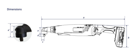 Narzędzie akumulatorowe kątowe 5 - 18Nm, BSTA-16 HD 1/4'' Narzędzie akumulatorowe kątowe 5 - 18Nm, BSTA-16 HD 1/4''