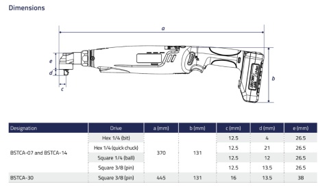 Narzędzie akumulatorowe kątowe 5 - 18Nm, BSTA-16 SD 1/4'' Narzędzie akumulatorowe kątowe 5 - 18Nm, BSTA-16 SD 1/4''
