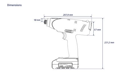 Narzędzie akumulatorowe pistoletowe 1,5 - 9Nm serii BSTP 18-9 HD 1/4 Narzędzie akumulatorowe pistoletowe 1,5 - 9Nm serii BSTP 18-9 HD 1/4