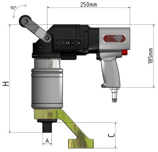 Pneumatyczna zakrętarka (kątowa) 70-2500 N·m, JUWEL TLW-244
