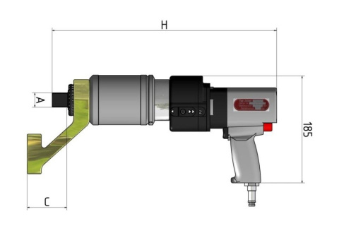 Pneumatyczna zakrętarka (prosta) 70-2500 N·m, JUWEL TL-244 Pneumatyczna zakrętarka (prosta) 70-2500 N·m, JUWEL TL-244