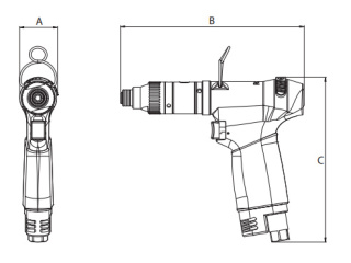 Wkrętak pneumatyczny (pistoletowy) 7 - 24Nm uruchamiany mechanizmem spustowym z serii DSE I - Pistol