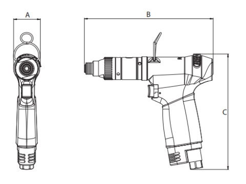 Pneumatic screwdriver (pistol) 7 - 24Nm with trigger start from DSE I - Pistol series Pneumatic screwdriver (pistol) 7 - 24Nm with trigger start from DSE I - Pistol series